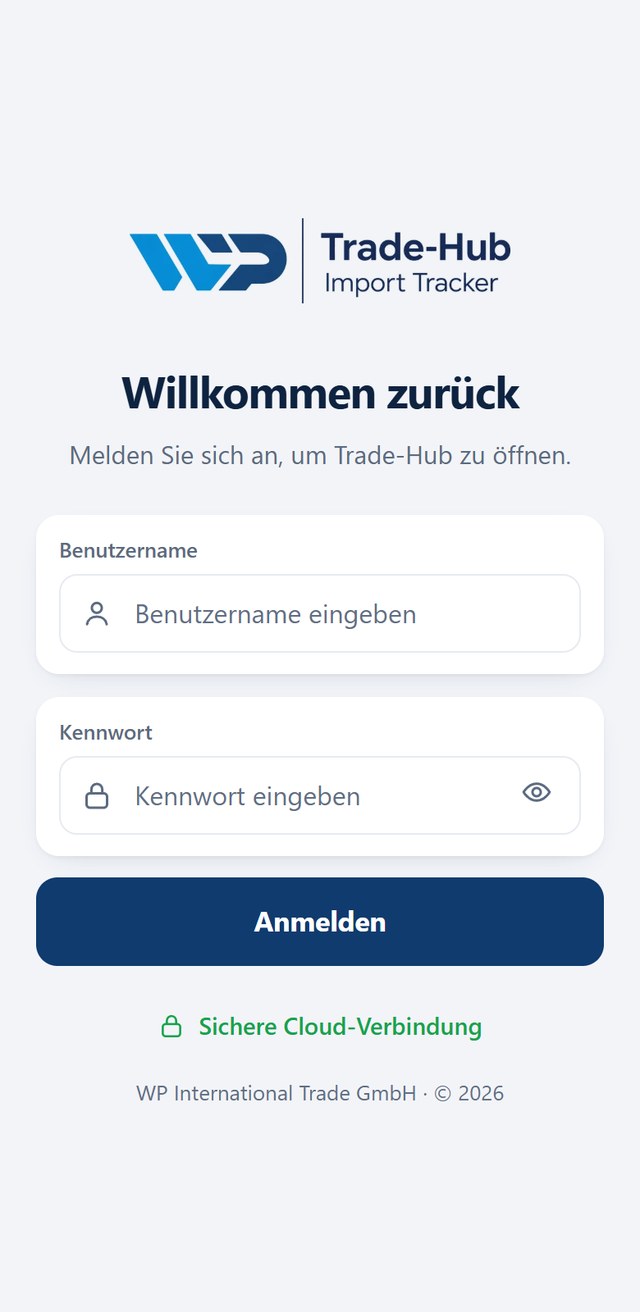 Trade-Hub App auf dem iPhone: sichere Anmeldung